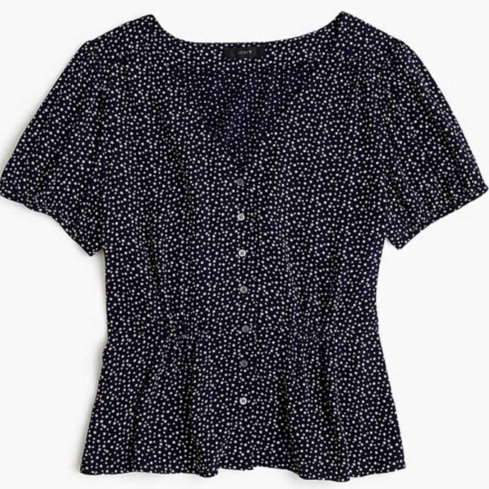 [NWT] JCREW Peplum Top with stars
